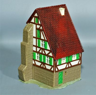 Wiad H0 Modellhaus Fachwerkhaus Altstadthaus mit Stadtmauer Gebaut sehr guter Zustand