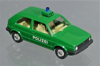 Wiking H0 104 VW Volkswagen Golf II 2 Polizei Blaulicht Einsatzwagen