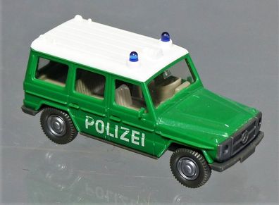 Wiking H0 106 MB Mercedes Benz G-Modell 230GE Polizei Blaulicht Einsatzwagen
