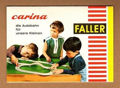 Faller H0 Carina Rennbahn System Faltblatt Prospekt Katalog 8 Seiten 60er Jahre