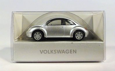 Wiking H0 Werbemodell VW Volkswagen New Beetle silber metallic NEU OVP