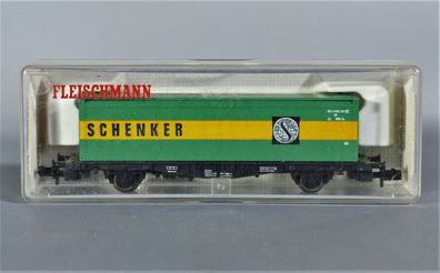 Fleischmann Spur N 8245 Containerwagen Schenker Containertragwagen NEU OVP