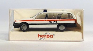 Herpa H0 042215 Opel Omega Kombi Polizei Schweiz Blaulicht Einsatzwagen NEU OVP