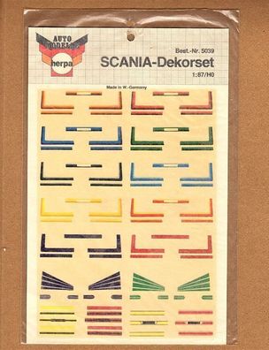 Herpa H0 1:87 Nr.5039 Scania LKW Dekorset Dekor-Bogen Decals NEU OVP