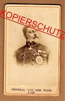 Kabinettfoto CDV Foto 1870-1918 General von der Tann 1. WK Militaria