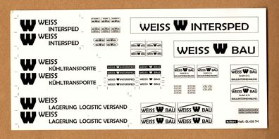 Kibri H0 1:87 Aufkleber Nr. Et.426 Weiss Intersped Weiss Bau Logistic NEU Unbenutzt