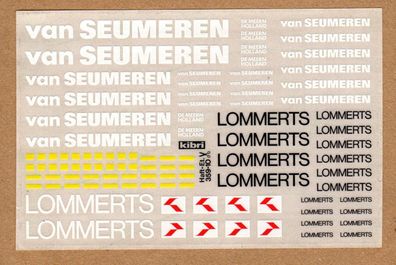 Kibri H0 1:87 Sticker Deko Aufkleber Haft-Et.359-10 Lommerts Seumeren NEU Unbenutzt