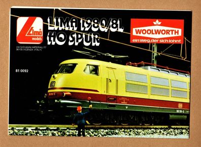 Lima H0 Faltblatt Prospekt 810092 Lima Spur H0 1981 Lima Programm bei Woolworth