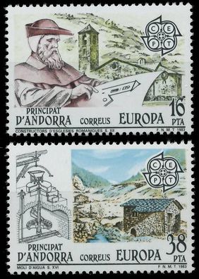 Andorra Spanische POST 1980-1989 Nr 165-166 postfrisch S1E50FA