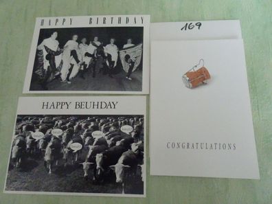 90er Postkarten AK Jos Lambregs Kartoen Fabriek Happy Birthday Geburtstag Humor
