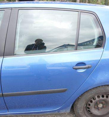 VW Golf 5 V 1K Tür Türrahmen hinten links 4/5-Türer blau LC5G -ohneAnbauteil