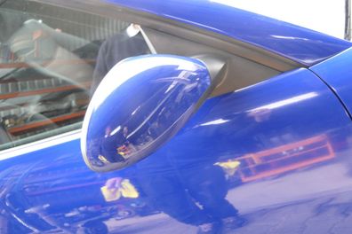 Seat Ibiza 6L manueller Spiegel Außenspiegel rechts blau LS5G