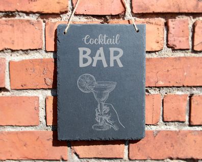 Schiefertafel "Cocktail Bar" #0002