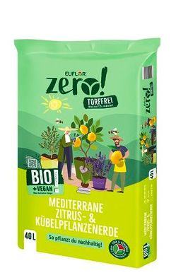 Euflor Zero! Bio Mediterrane Zitrus- und Kübelpflanzenerde 40 Liter
