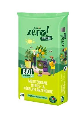Euflor Zero! Bio Mediterrane Zitrus- und Kübelpflanzenerde 20 Liter