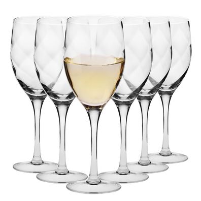 Krosno Gläser für Weißwein Wein | Set 6 | 270 ml | Handwäsche | Handgemacht