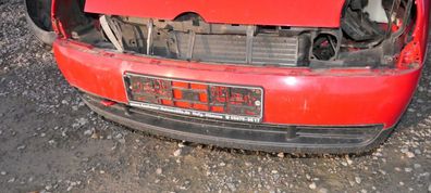 VW Lupo Stoßstange vorne Frontstoßstange Stoßfänger rot LP3G