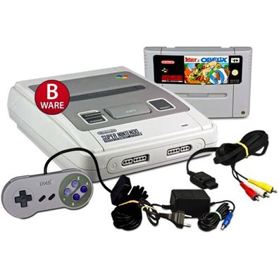 Original SUPER Nintendo - SNES Konsole (#B-Ware) + ALLE KABEL + Ähnlicher Controll...