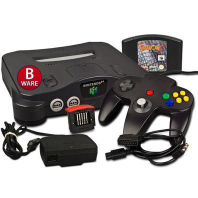 N64 Konsole (B-Ware) #400s + Controller + Expansions PAK + TUROK 2 SEEDS OF EVIL