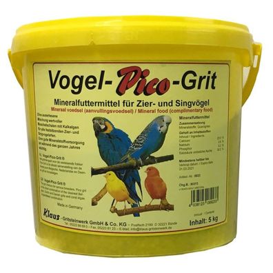 3,36€/ kg) Klaus Pico Vogel Grit 5 kg
