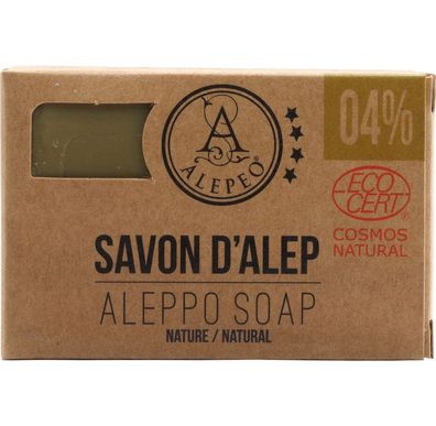 ALEPEO Aleppo Olivenölseife mit 4% Lorbeeröl 100 g