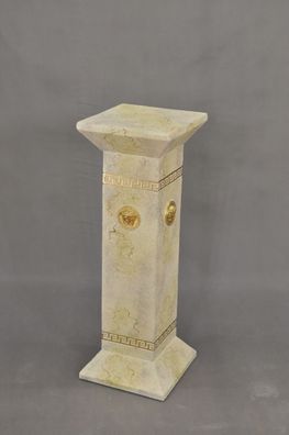 Säule Mäander Style Dekosäule 80 cm Griechische Säulen Barock Podest Handbemalt 023