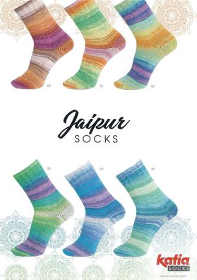 100g "Jaipur Socks" - leichter Cotton Stretch in 4 fädiger Qualität