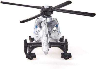 siku 0807, Polizei-Hubschrauber, Metall/ Kunststoff, Silber, Drehbare Rotoren