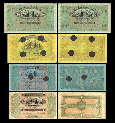 2x 1 - 50 Speciedalere - Ausgabe "Trondhjem" 1865 - 1877 - Reproduktion - 11