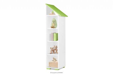 Bücherregal zu Kinderzimmer in Farbe weiß / grün aus der Kollektion PABIS Konsimo