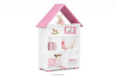 Bücherregal zu Kinderzimmer in Farbe weiß / rosa aus der Kollektion PABIS Konsimo