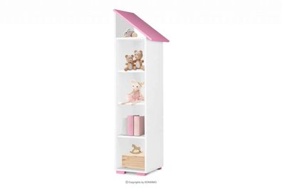 Bücherregal zu Kinderzimmer in Farbe weiß / rosa aus der Kollektion PABIS Konsimo