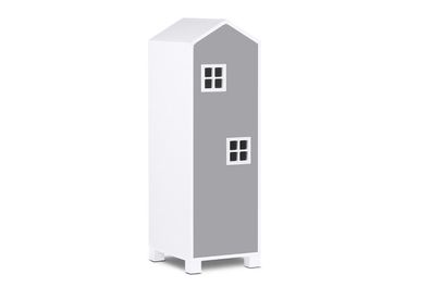Kleiderschrank zu Kinderzimmer in Farbe weiß grau aus der Kollektion MIRUM Konsimo.