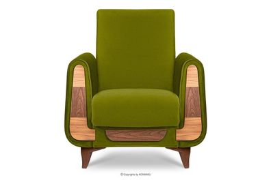 Sessel zu Salon in Farbe Olive aus der Kollektion Gustavo Konsimo