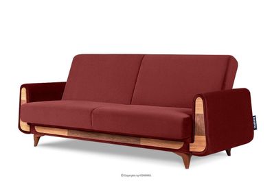 Sofa 3 zu Salon in Farbe Rotwein aus der Kollektion Gustavo Konsimo