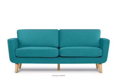Sofa 3 zu Salon in Farbe Türkis aus der Kollektion TAGIO Konsimo