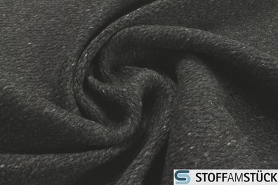 Stoff Wolle Polyester Rips anthrazit dick schwer JAB Anstoetz 1-1367-091