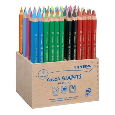 Lyra Farb Riesen® Color Giants Farbstifte 96 Stifte in 30 Farben sort. im Holzaufs...