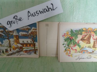 sehr alte Postkarten AK Belgien "Marke" Kirche Glocken Joyeux Noel