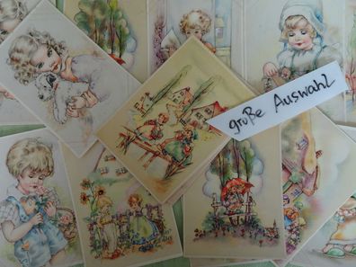 4 x sehr alte Postkarten Colorprint sprl Bruxelles Belgien 800er Nrn Kinder Babys
