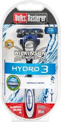 Wilkinson Sword Hydro 3 Sense Volks-Rasierer 1 Aufsatz mit 3 Klingen NEU OVP