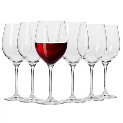 Krosno Harmony Gläser für Wein Rotwein Weißwein | Set 6 | 530 ml | Spülmaschine