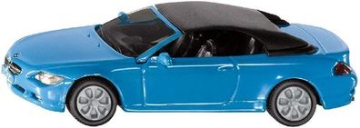 siku 1007, BMW 645i Cabrio, Metall/ Kunststoff, Blau, Spielzeugauto für Kinder, ...
