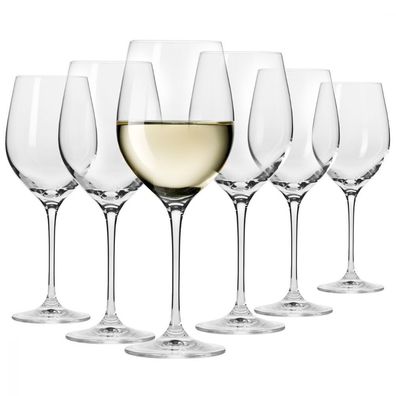 Krosno Harmony Gläser für Weißwein Wein Prosecco | Set 6 | 430 ml | Spülmaschine
