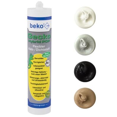 Beko Gecko Hybrid POP Montagekleber Klebstoff Dichtstoff 310ml weiß grau schwarz etc