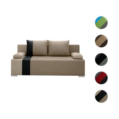 Schlafsofa Sofa LINDE Funktionssofa Design Couch Wohnzimmer mit große und kleine Kiss