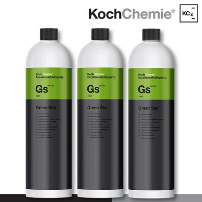 Koch Chemie 3 x 1000ml Gs Green Star Universalreiniger lösungsmittelfrei
