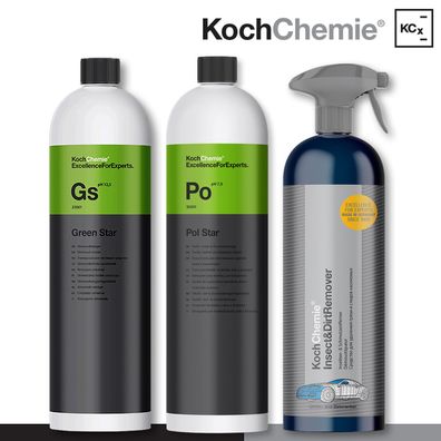 Koch Chemie Autopflege-Set 1l Green Star 1l Pol Star 750ml Insect&DirtRemover