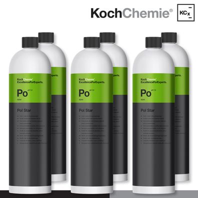 Koch Chemie 6 x 1000ml Po Pol Star Textil-, Leder & Alcantarareiniger Autopflege