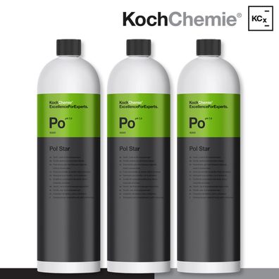 Koch Chemie 3 x 1000ml Po Pol Star Textil-, Leder & Alcantarareiniger Autopflege